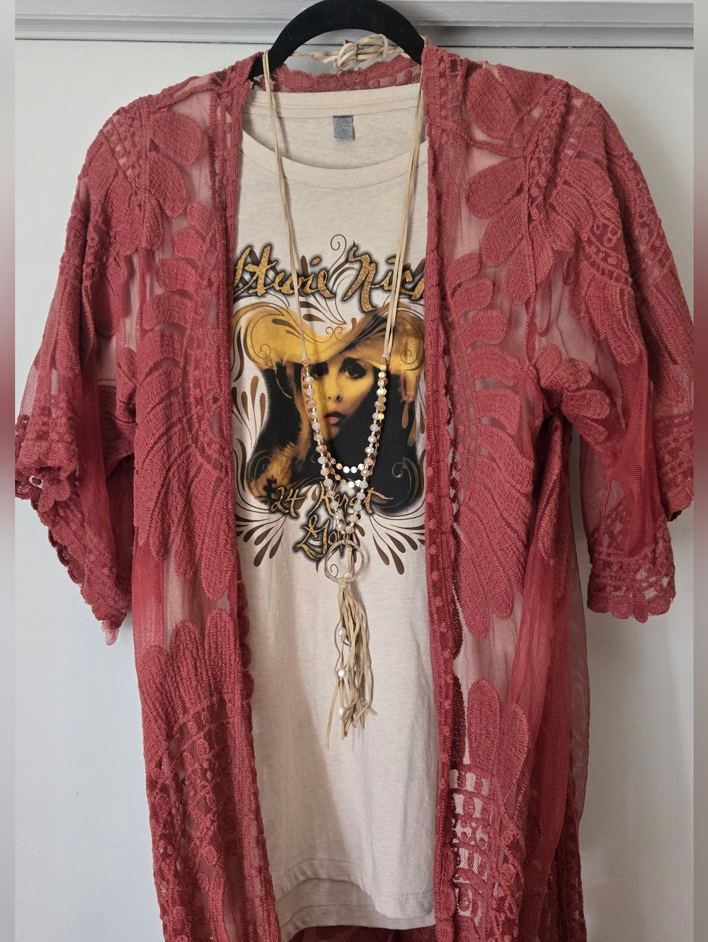 Stevie Nicks~24 Karat ~Concert ~ Graphic Tee - Cream